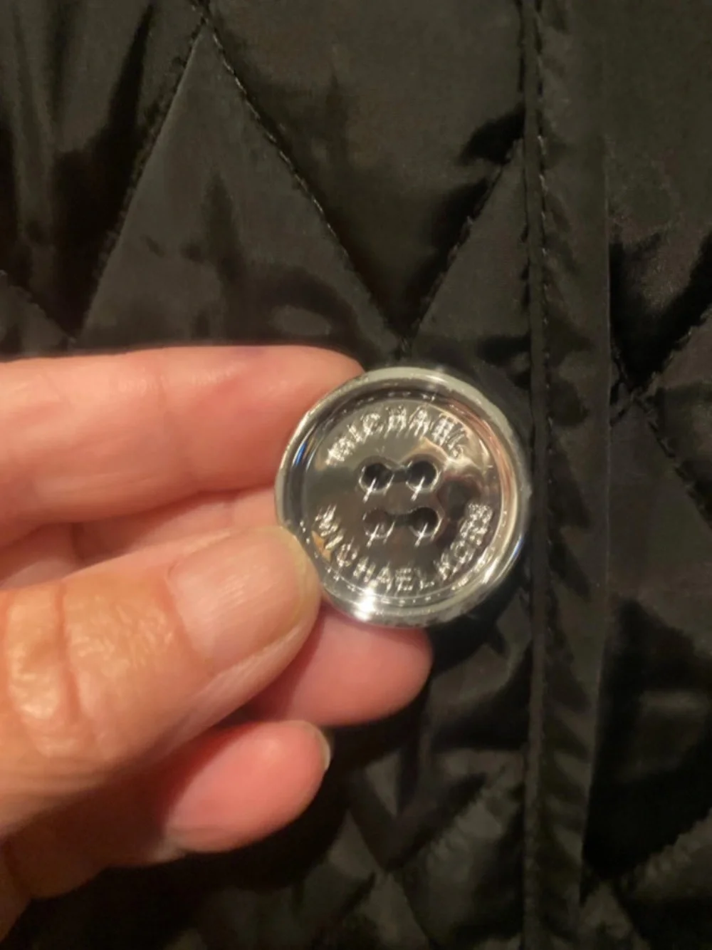 Michael Kors Black Quilted Puffer Jacket with Zip Pockets